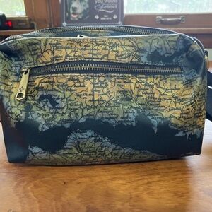 Patricia Nash Piper Coated Canvas Crossbody Greek Map Purse Bag